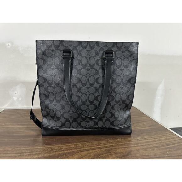 Coach Disney Graham Structured Tote Large Disney Villans Signature Canvas Black - Picture 6 of 16